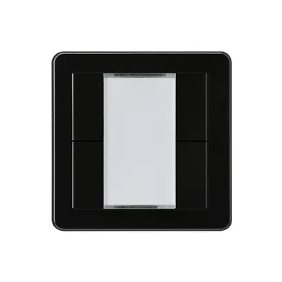 Pulsante Hager basico A KNX quadruplo nero 