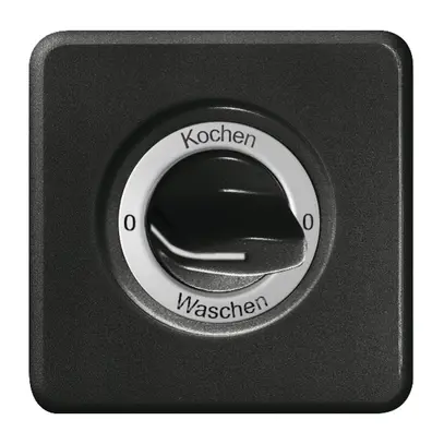 Kit front. 0-Kochen-0-Waschen per interr.rotativo nero 