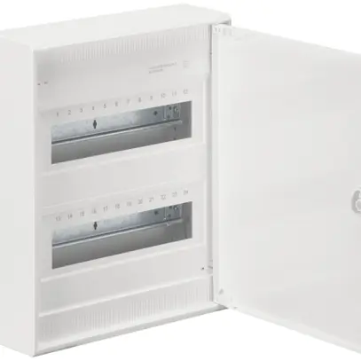 Distributore AP Hager volta 2-file IP30 305×370×96.5mm 