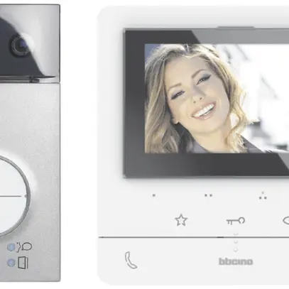 Kit citofono porta video 1-fam Bticino, 2 fili, LINEA 3000 / CLASSE 100 