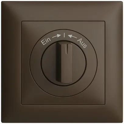 Frontset EDIZIOdue Ein->I<-Aus coffee 88×88mm für Schwenktaster 