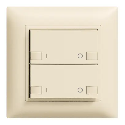 Poussoir ENC ZEP 2c/2t ON-OFF station centrale EDIZIOdue crema 