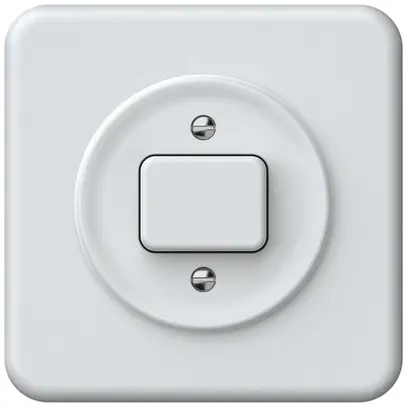 Poussoir ENC Hager origin 1CO 10A 230V 92×92mm blanc 