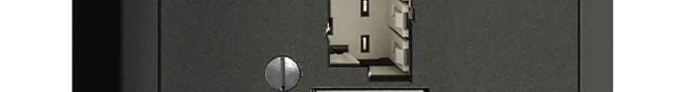 Scatola AP 1×T+T,1×RJ45/s 8P EDIZIOdue R&M swissline nero 