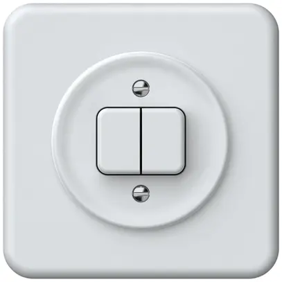 Poussoir ENC origin 2×touches 2CO 1P 0<1 10A 230V 92×92mm blanc 