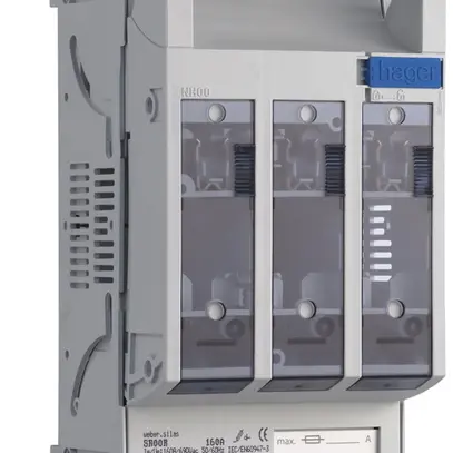 Sezionatore HPC weber.silas DIN00 690VAC 160A pr.INC 70mm morsetto staffa 95mm² 