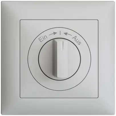 Kit frontal EDIZIOdue Ein->I<-Aus gris clair 88×88mm pour contact pivotant 