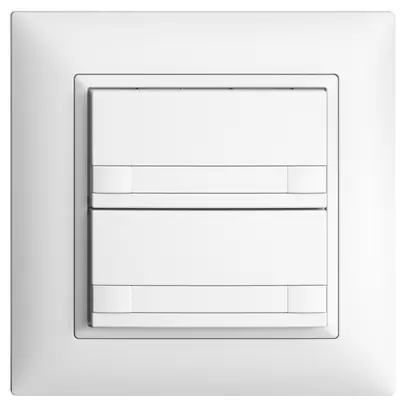 Pulsante KNX RGB INC EDUE FMI, 250mW, s.LED, carta, 2×pulsante, C.2×T., bi 
