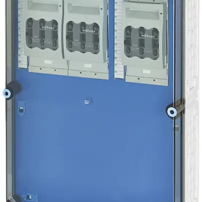 Scatola NH Hensel Mi, 3×3×NH00, con barra collettrice, 400A, 5 poli 