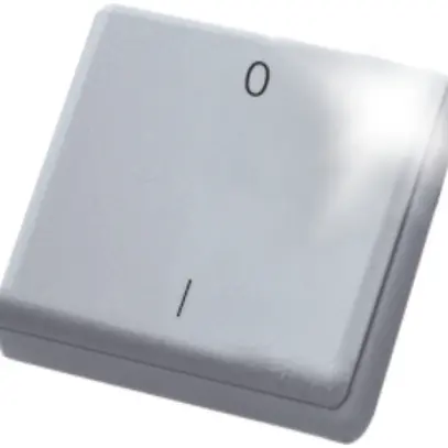 Télécommande mini RF Éltako blanc 0/1, pour porte-clés FMH2S 