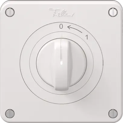 Contact pivotant NEVO N.CO avec manette, KS, 0 <- 1, blanc 