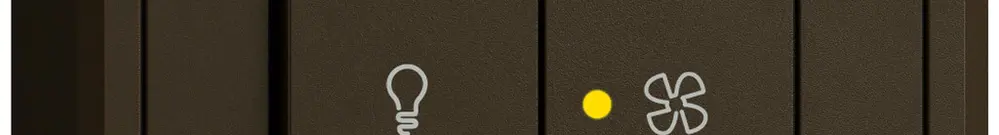 Interruttore a pulsante lum.AP EDIZIO.liv SNAPFIX® luce&venti 3/3/1L KS gi ma 