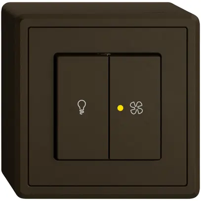 Interruttore a pulsante lum.AP EDIZIO.liv SNAPFIX® luce&venti 3/3/1L KS gi ma 