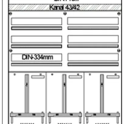Tableau de distribution AP HAG 2×3r.21ZS 1NE 114 modules 755×1270×97mm 