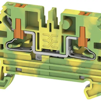 Durchgangs-Reihenklemme Weidmüller AL2C PUSH IN 2.5mm² 24A 800V TH35 grün/gelb 