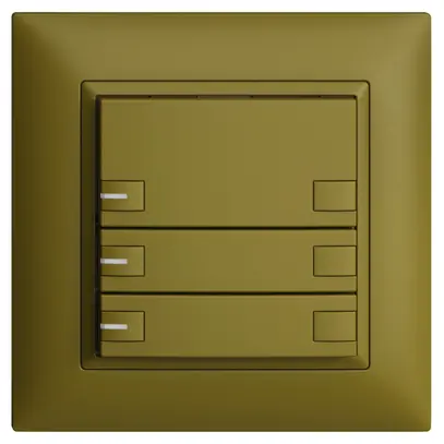 Poussoir KNX RGB ENC EDUE FMI, 250mW, a.LED RGB, 3×poussoir, comm.2×touches, ov 