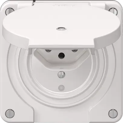 Steckdose NEVO N.CO, 1×T13, IP21, m.LED, weiss 