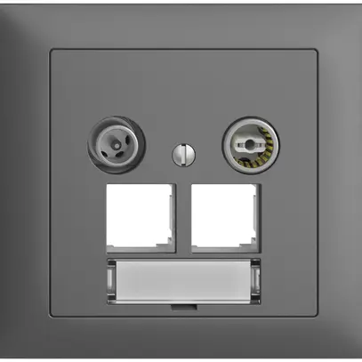 Presa multimedia INC EDIZIOdue FKE EASYNET 11dB, p.2×RJ45 S-One, grigio scuro 