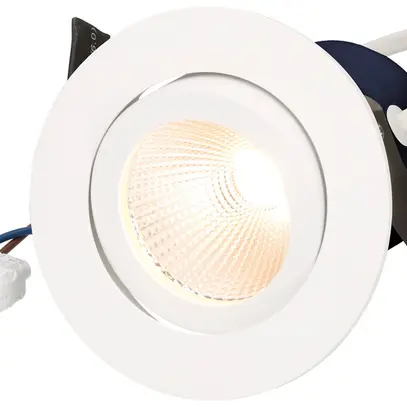 EB-LED-Spot maxLUCE ROUND 230 8W 850lm 3000K IP44 MB DIM Ø80…85mm weiss 36° 