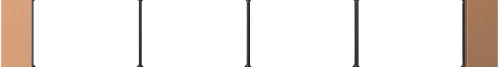 Intestazione INC EDIZIO.liv prestige SNAPFIX® 1×4 94×274mm ottone champagne 