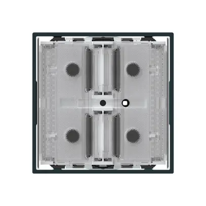 Poussoir KNX KAL p.2×touches 4×points actionnables LED noir 