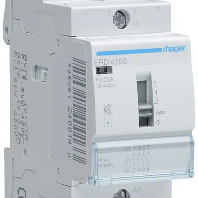 Contacteur AMD Hager ERD 24VAC 4 fermeur 25A sans bourdonnement 2UM 