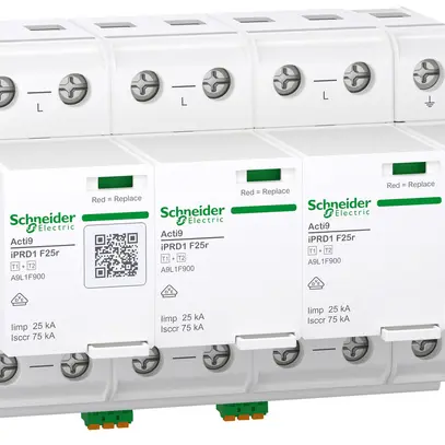 Scaricatore combinato Acti9 iPRD F25r tipo 1+2 4P 25kA 240V TN-S TT 7UM 