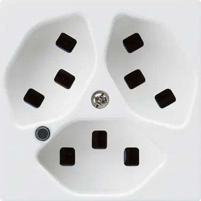 Prise Hager kallysto 3×T23 illuminé A blanc ultra 