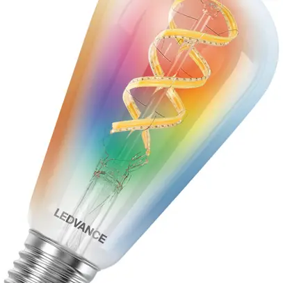 Lampe LED LEDVANCE SMART+ MATTER E27 4.8W 470lm RGBW WiFi Ø64×140mm clair 