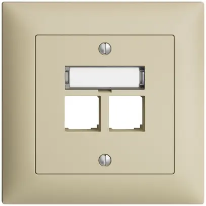 Kit di montaggio INC S-One EDIZIOdue FMI per 2×RJ45 diritto, vanille 