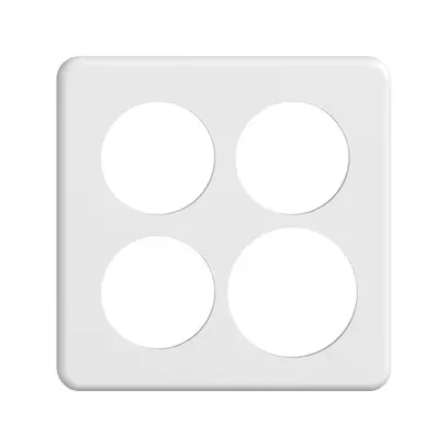 Plaque de recouvrement STANDARDdue 2×2 3×Ø50, 1×Ø58, blanc 
