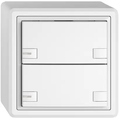 Poussoir KNX RGB AP EDIZIO.liv SNAPFIX® capteur temp.RGB-LED 2× comm.2T bc 