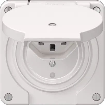 Presa NEVO N.CO, 1×T23, IP21, c.LED, bianco 