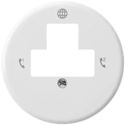 Disque frontal basico pour prise de retour 2 DSL blanc 