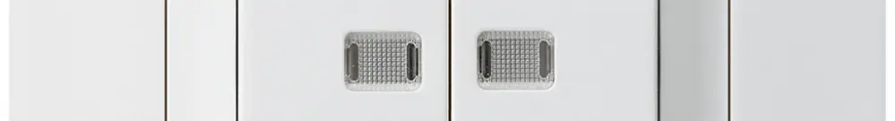 Pulsante luminoso INC kallysto.trend 2×AR/1P con 2 lenti bianco 