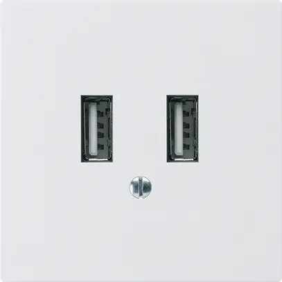 Prise de charge USB ENC Hager kallysto A 240V 2400mA blanc 