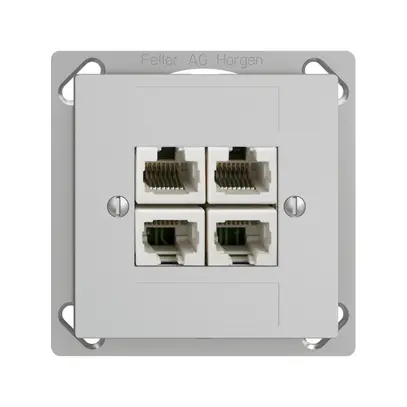 Prise INC 4×RJ45/u 4P sép.grc, EDIZIOdue ITplus 