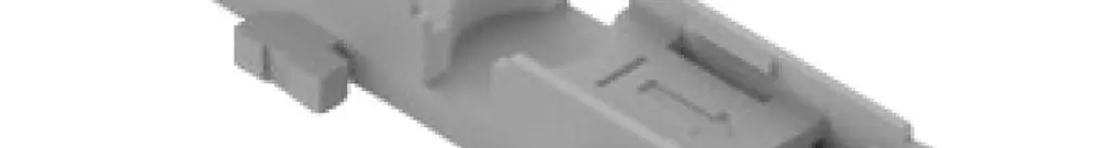 Befestigungsadapter WAGO ohne Zugentlastung 2×4mm² Rastfuss grau 