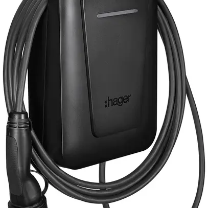 Stazione di carica Hager witty one trifase 11kW 250×370×150mm cavo 6.5m 