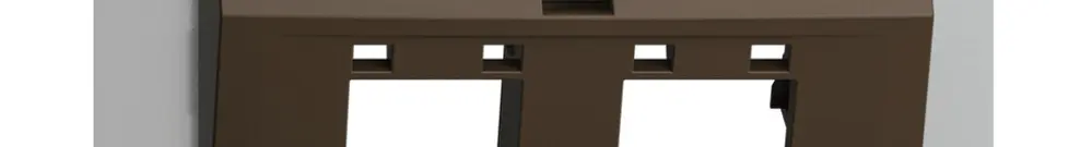 UP-Montageset EDIZIOdue, mit Schrägauslasshaube, für 2×RJ45, coffee 