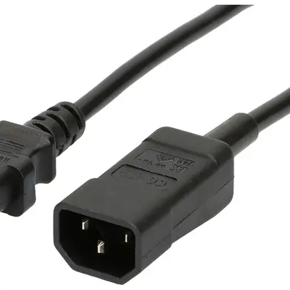 Cavo d'apparecchi MH PVC 10A 230V 3×1mm² C14/C13 3m nero 