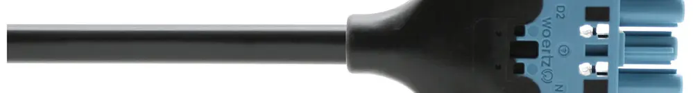 Anschlussleitung Woertz 49345/C2 5×1.5mm² 250V 16A 4m bl Buchse-Stecker Cca 