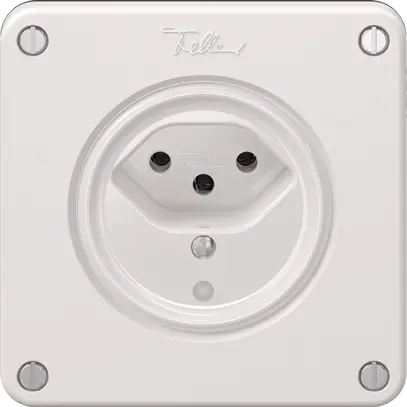 Steckdose NEVO, 1×T13, m.LED, weiss 