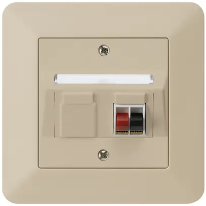 Prise ENC audio kallysto.trend 1×beige borne à étrier pour 1 haut-parleur 