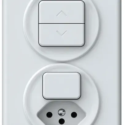 Combinaison ENC origin interrupteur pour stores + sch 3/1L+T13 88×148mm blanc 