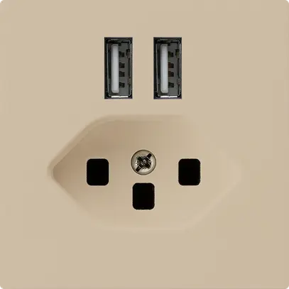 Prise 2×USB & T23 kallysto A 2400mA beige 