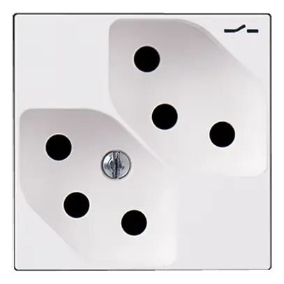 Prise INC ATO 2×T13 1×S blanc 2modules 
