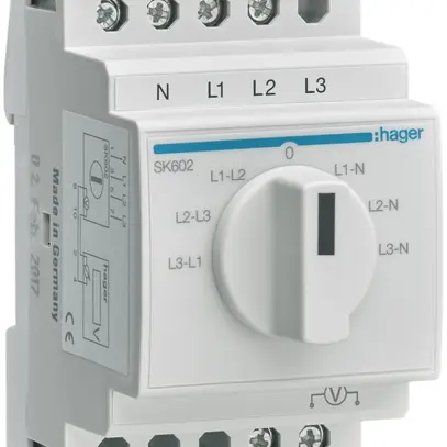 Commutatore di voltmetro Hager 20A 400V 0 chiusura 0 apertura 0 invertitore 3UM 