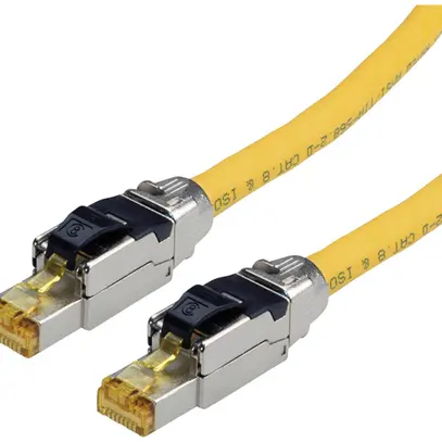 Câble patch RJ45 ROLINE Solid cat.8.1 S/FTP AWG22 LSZH jaune 3m 