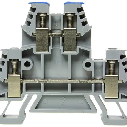 Morsetto di passaggio componibile WZ 0.5…4mm² 32A 500V vite 2×2 DIN 35mm gr/bl 